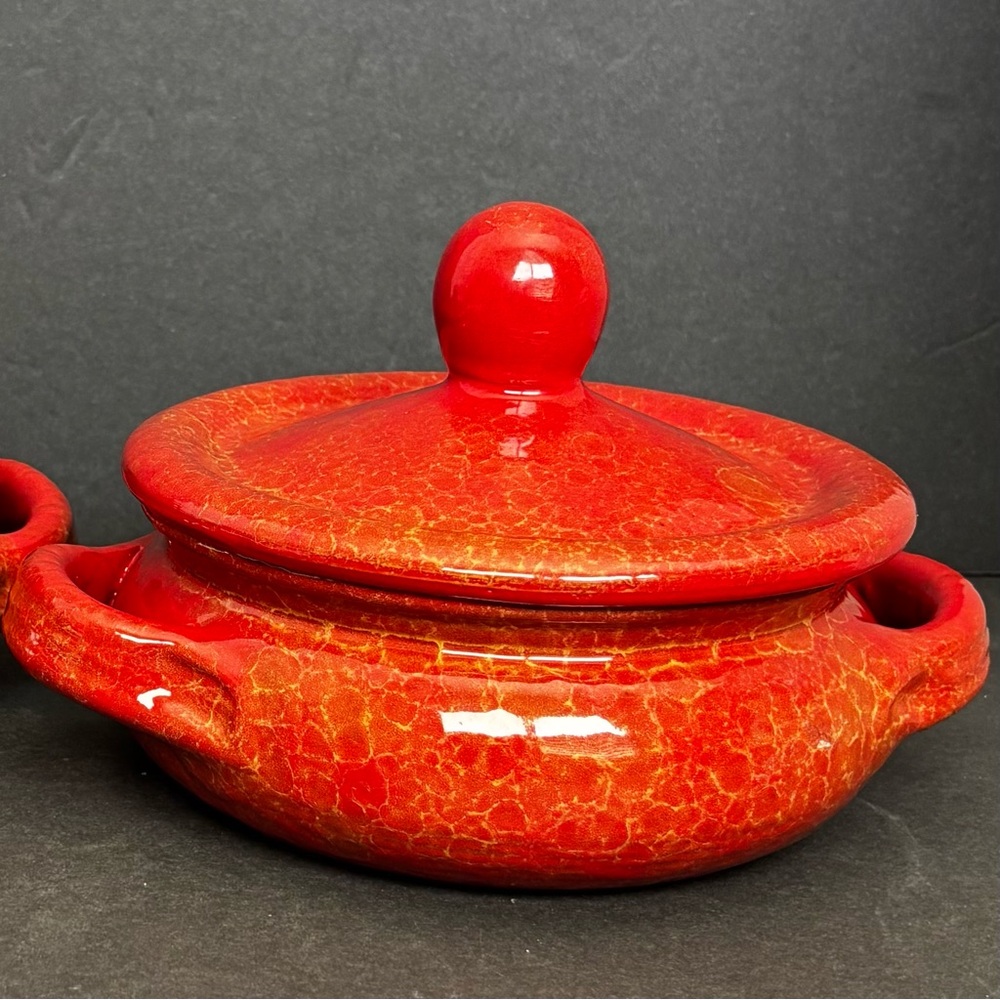 De Silva Clay Crock/Tureen/Pot Terracotta Oven Safe Dish W/Lid Made In Italy NEW
